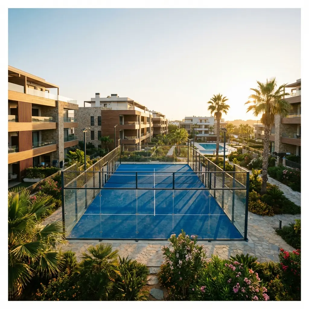 Cancha de pádel en condominio gestionada con mipistadepadel.com